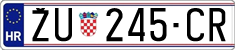 License plate of Croatia, Regular plates
