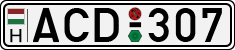 license plates of Hungary, Cars (1990)