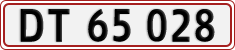 License plate of Denmark, Regular plates