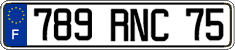 French license plate, FNI
