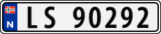 License plate of Norway, Cars