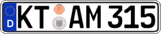 German license plate, Regular plates