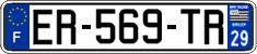 French license plate, SIV (ordinary)