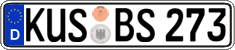 German license plate, Regular plates