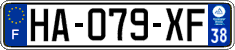 French license plate, SIV (ordinary)