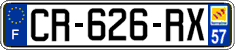 French license plate, SIV (ordinary)