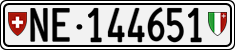 License plate of Switzerland, Cars