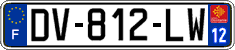 French license plate, SIV (ordinary)