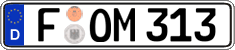 German license plate, Regular plates