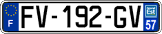 French license plate, SIV (ordinary)