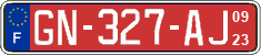 French license plate, SIV (transit plates)