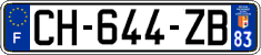 French license plate, SIV (ordinary)