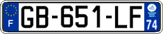 French license plate, SIV (ordinary)