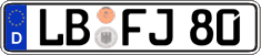 German license plate, Regular plates