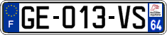 French license plate, SIV (ordinary)