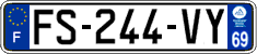 French license plate, SIV (ordinary)