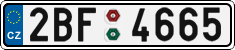 License plate of the Czech Republic, Cars (2001)