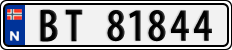 License plate of Norway, Cars