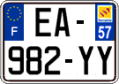 French license plate, SIV (ordinary)
