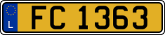 License plate of Luxembourg, 2003 year system