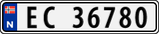 License plate of Norway, Cars