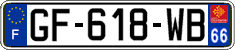 French license plate, SIV (ordinary)