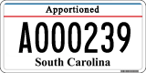 South Carolina, Apportioned (A123456)