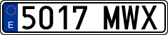 License plates of Spain, Ordinary (2000)