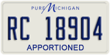 Michigan, Apportioned (RA 12345)