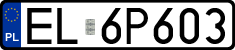 License plates of Poland, Regular car plates