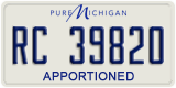 Michigan, Apportioned (RA 12345)