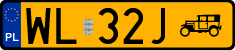 License plates of Poland, Oldtimers