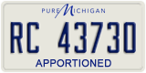 Michigan, Apportioned (RA 12345)