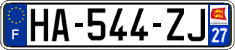French license plate, SIV (ordinary)