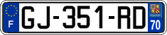 French license plate, SIV (ordinary)