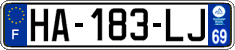 French license plate, SIV (ordinary)