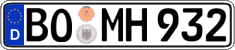 German license plate, Regular plates