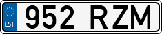 License plate of Estonia, Regular car plates