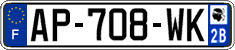 French license plate, SIV (ordinary)