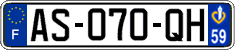 French license plate, SIV (ordinary)