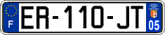 French license plate, SIV (ordinary)