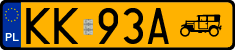 License plates of Poland, Oldtimers