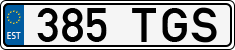 License plate of Estonia, Regular car plates