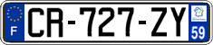 French license plate, SIV (ordinary)