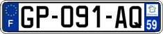 French license plate, SIV (ordinary)