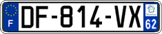 French license plate, SIV (ordinary)