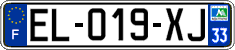 French license plate, SIV (ordinary)