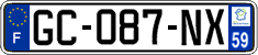 French license plate, SIV (ordinary)