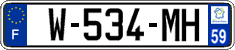 French license plate, SIV (garage)