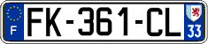 French license plate, SIV (ordinary)